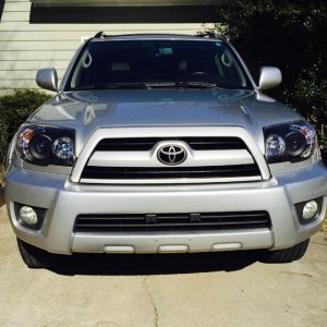 blacked out headlights
