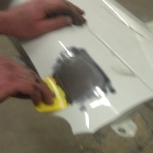 I ground down the weld.  And buttered it up with some body filler...I then painted everything to match.  Was super easy!  I now use my CB's antenna fo