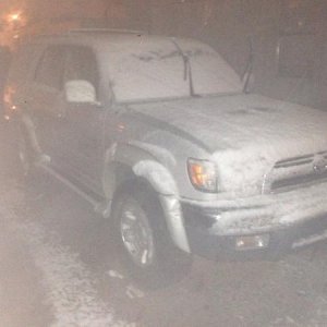 Random snow storm. Not a common thing here in Arizona.