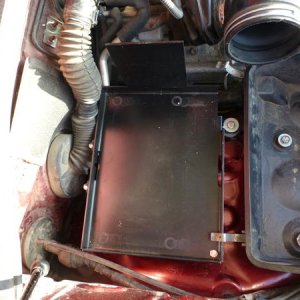 Battery tray installed (side shot)