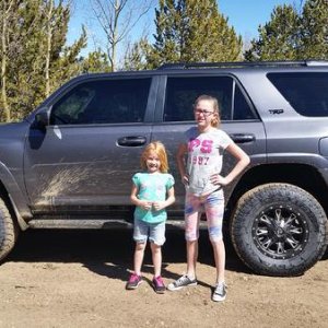 Taking the girls out for a trail ride.