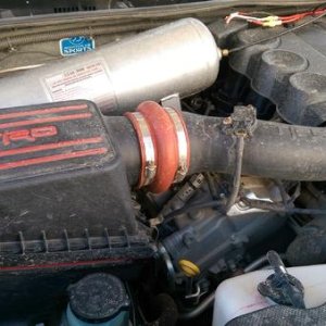 TRD cold air intake, 2.5 Gal Tank location.