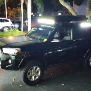 Side and Front LED bars installed on the baja rack and our new thule is in the pic as well before we got the KO2's