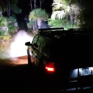 Trying our new 40" LED bar on our new baja rack