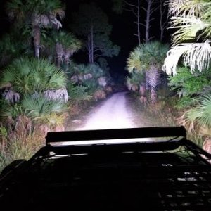 Trying our new 40" LED bar on our new baja rack