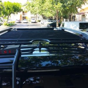 Baja Rack installed with gobi ladder and then we retrofitted the stock rails to the baja rack just to see how it would look =p
