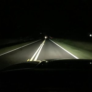 NIGHT DRIVE WITH NEW PROJECTOR LENS AND HIDS
