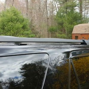 Bed-lined roof rack side rails.