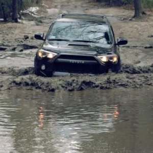 First off-road adventure, mud puddle, ice, and rocks. 10 days old is not too early.