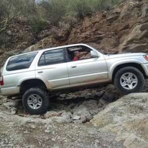 First time off road with something other than a Quad.  All stock even down to the Savero el cheapo tires from Discount, And in all honesty they didn't