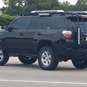 Before the Hi-Lift Jack was mounted but after we installed the reverse 20" led bar and side led bars