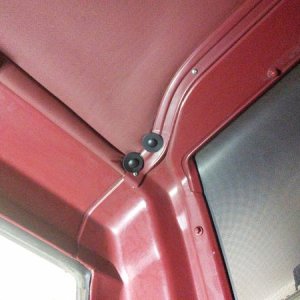 Inside view of mounting hardware for roof rack