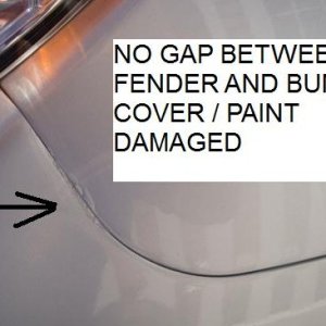 no gap lt fr. coer corner popped up at headlight