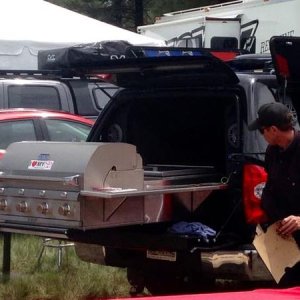 New meaning to Tailgating, forget any other essentials in your cargo area, as long as you have a big grill you're set.