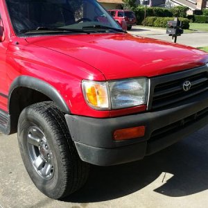 Finally got the hood replaced and painted.  Also started refinishing my wheels one at a time.