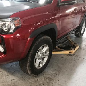 Dipped front and rear fenders trim.  Vehicle is now ready for a lift kit, wheels and tires.