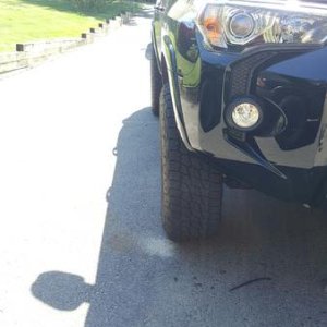Wheel spacers installed. Liner moved forward, fender trimmed.