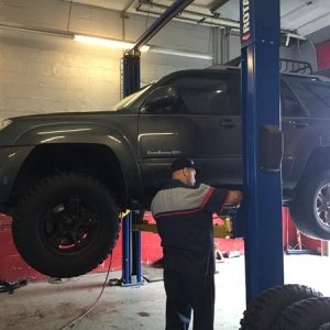 New wheels+ tires

Wheels are some spares my buddy had in his garage 17'
Tires are BFG KM2 mud terrain tires 285/70.