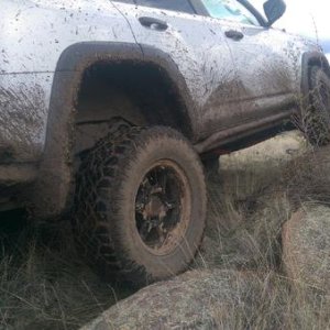 Stretching her legs out
