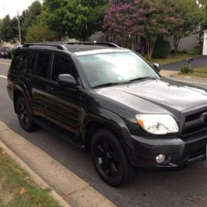 Blacked out chrome and wheels.
