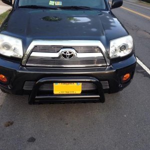 Front view of bull bar.