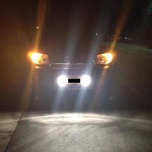 Daytime running lights with new KC fog lights at night.