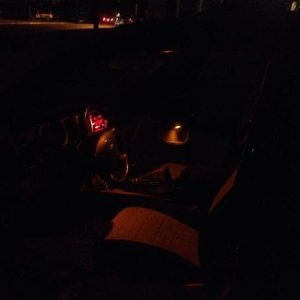 Amber LED interior light swap. Some people hate the orange, but I decided to embrace it.