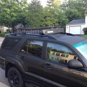 Mounted Mega Warrior roof rack.