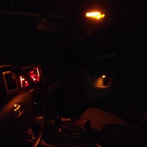 Amber LED interior light swap.