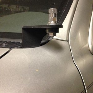 CBI Antenna mount.  Install is super easy, no drilling.  Used a 9 foot Firestik FireRing with removable end connector for a clean install. Very little
