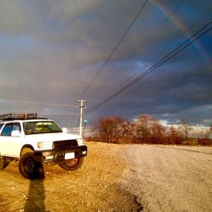 Cool pic of T4R with a rainbow behind it