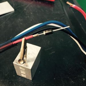 Soldering diode into harness