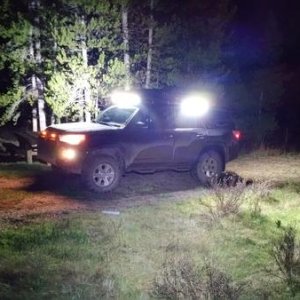 A shot of our 360 led bars at Bridger-Teton National Forest