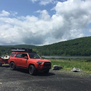 At a lake view