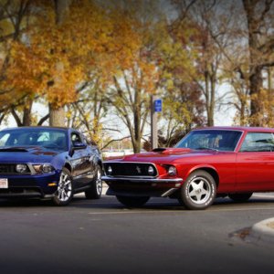 My 69 with Dad & Mom's 2010 GT
