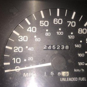Original miles. Mostly on original 3.0/Auto. Only about 20K since 3.4 swap (all junkyard parts about 80K when installed, s/c 20-30K from eBay)