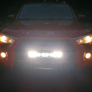 With Rigid Light Bar 20" e2 series combo.