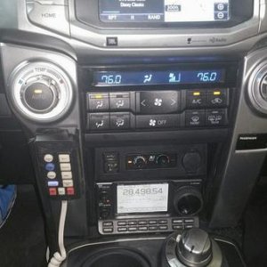 ICOM IC7100 Ham radio flush mounted