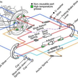 Rear parking brake diagram.