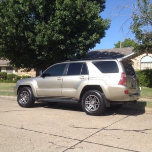 Dark tint and TRD Pro wheels.   They truly set off the truck!   Icon lift next month and BFG's on order!
