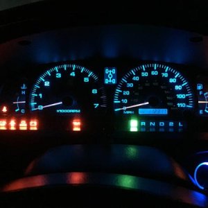 Blue LED dash