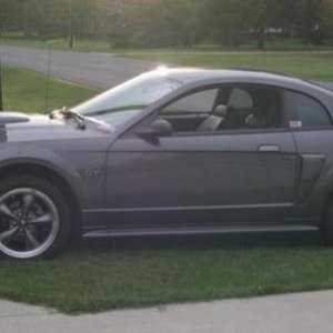 Ghost, 2003 Ford Mustang GT Premium. I did the most work to this car. No engine work, just bolt ons. Underdrive pulleys, throttle body, spacers, exhau