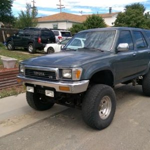 90 T4R, Picked it up at a great price needing a transmission. Took two weekends of work, but I managed to swap the tranny and it works great. Big plan