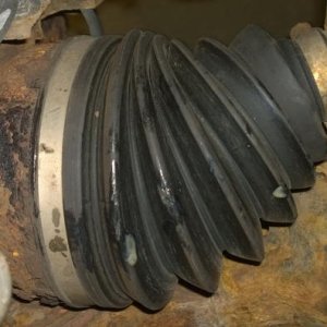 Slimy stuff leaked out from the boot