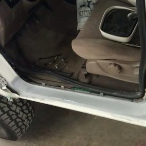 Cleaned up all the "kick" marks on the door jam...15 years of getting in and out.  Once painted I'll cover with a clear protector.