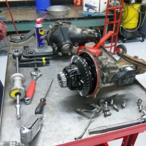 Differential housing was just pulled apart and I didn't have to remove the carrier for the bearing replacement.