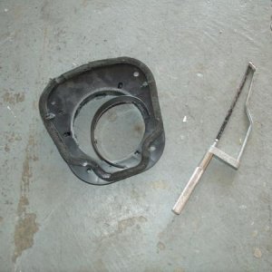 Flattening old speaker mount