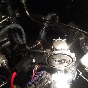 ARB mounted ontop of driver side front wheel well