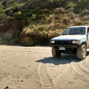 Oregon Coast Drive on Beach
