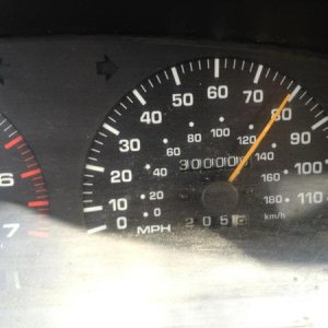 Crossing 300k doing 80mph in celebration.